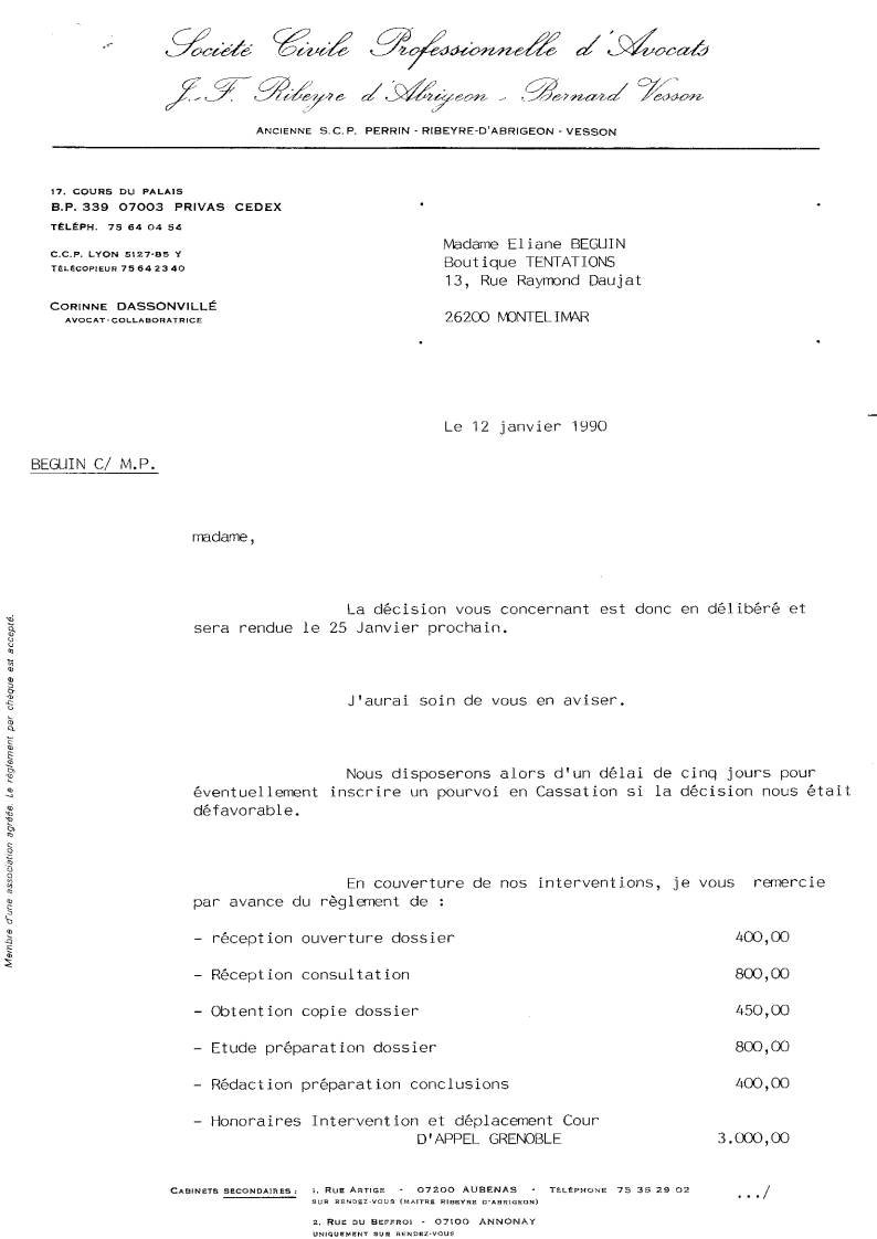 Cour de Cassation : Pourvoi N° F90-80.934 - Affaire : Faquin/Reimonen  P1